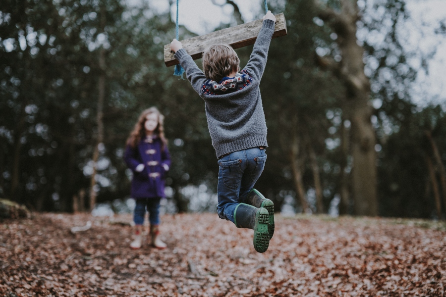 Boy on swing