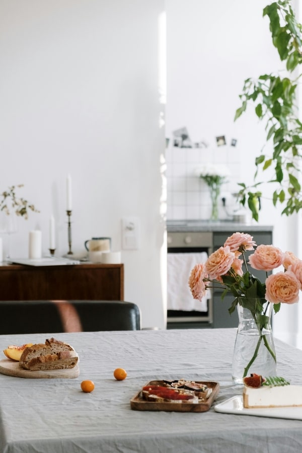 Roses on table