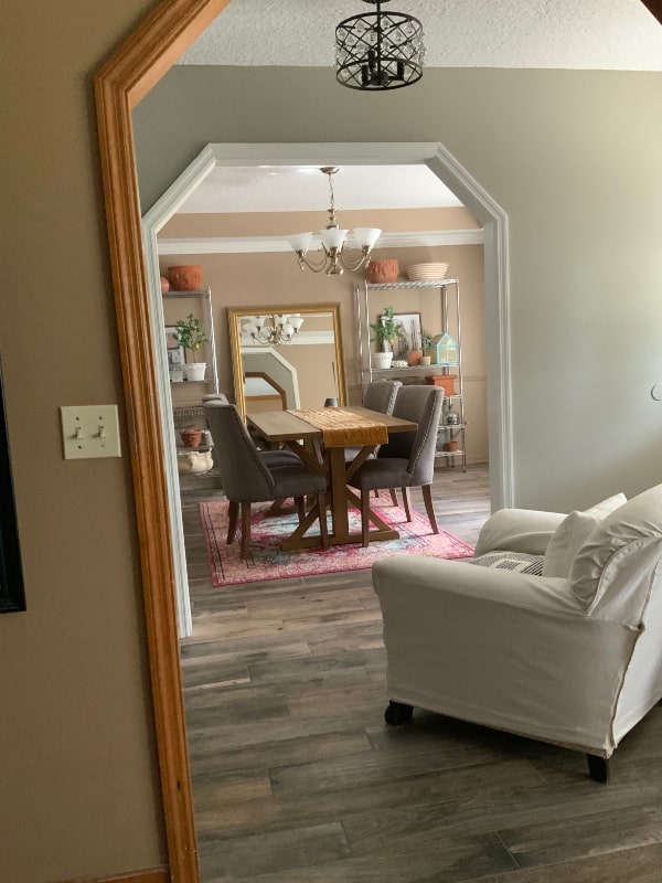 View looking into the Dining Room from the Home Office Retreat.